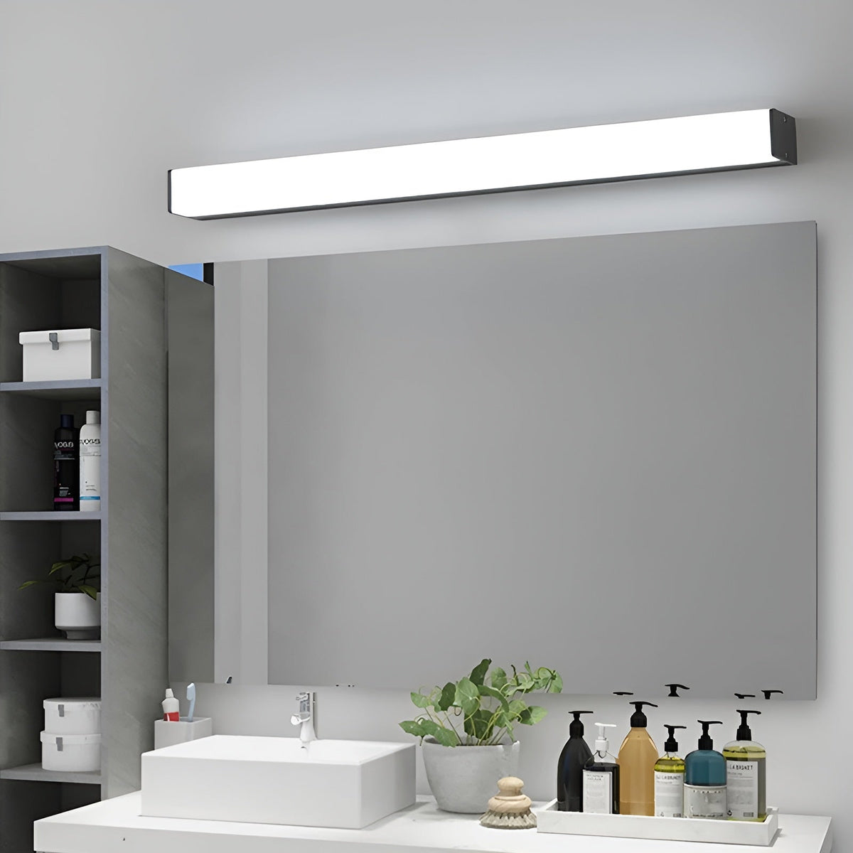 Long Stripe Wall Mirror Lighting – Super Bright Acrylic Light for Bathrooms | Modern Design for Home and Hotels | Madigas