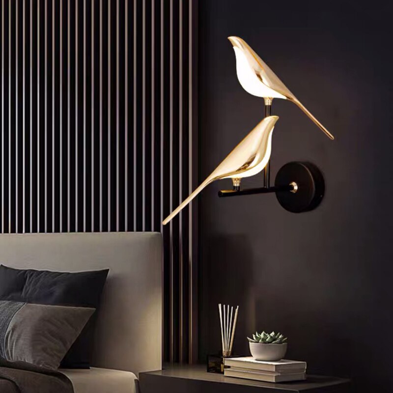 Modern Bird Wall Lamp Gold - Minimalist Wall Lighting for Decorative Illumination