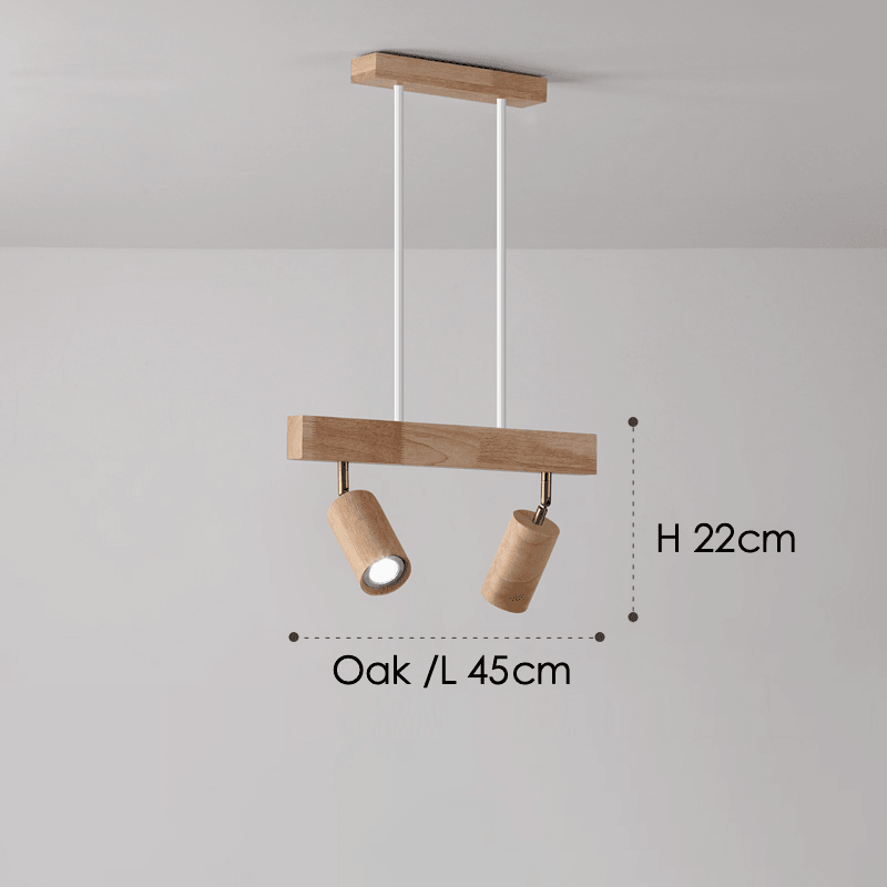 Adjustable Wood Ceiling Lamp Minimalist Solid Wood