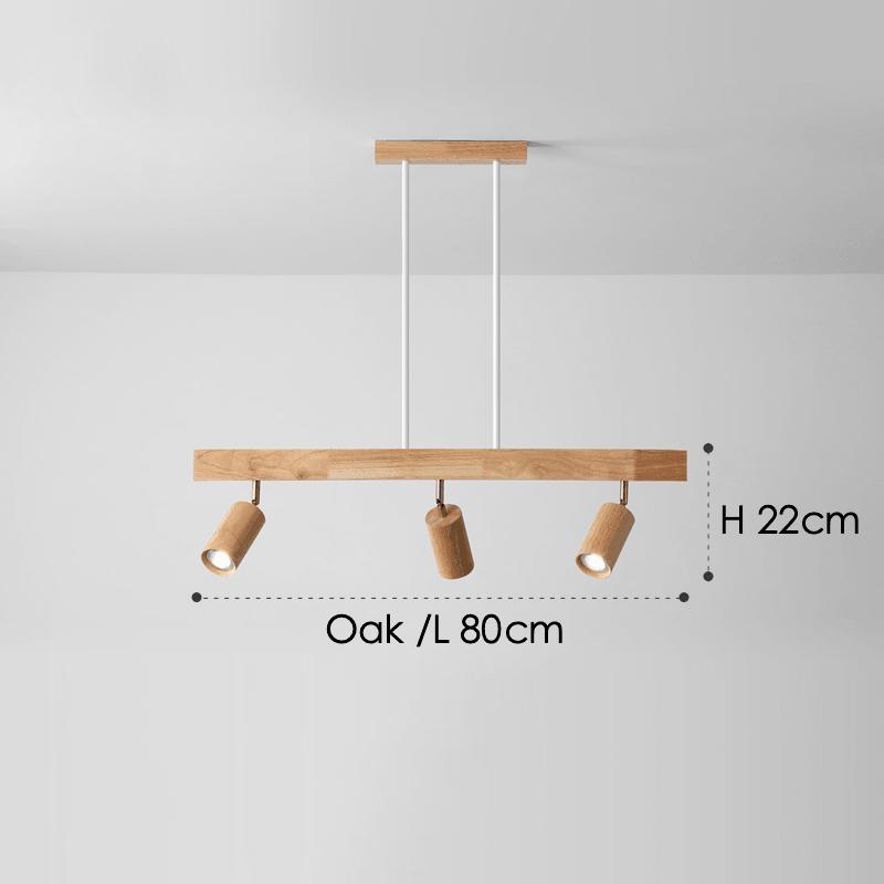 Adjustable Wood Ceiling Lamp Minimalist Solid Wood