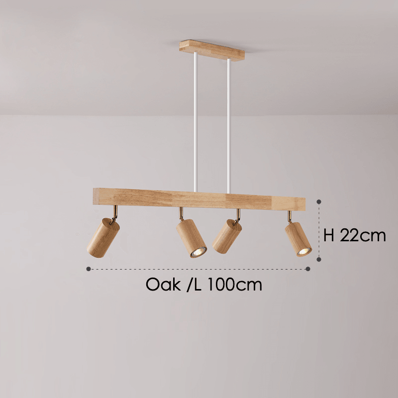 Adjustable Wood Ceiling Lamp Minimalist Solid Wood
