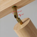 Adjustable Wood Ceiling Lamp Minimalist Solid Wood
