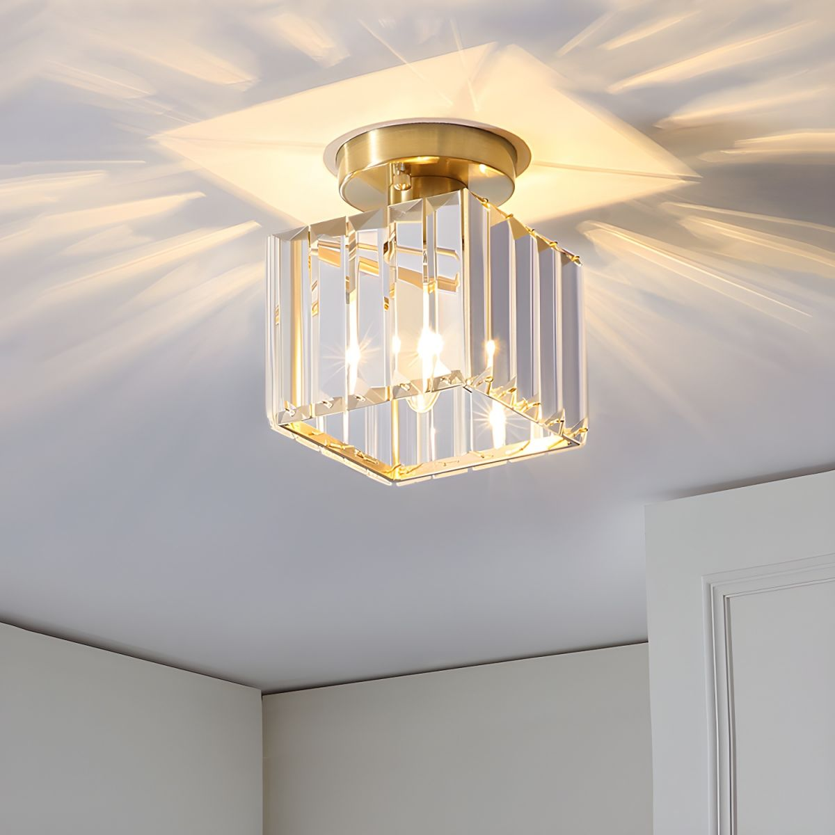 Modern Crystal Ceiling Lamp - CrystalGlow