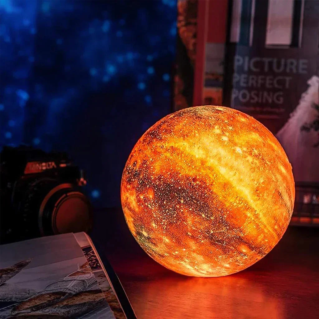 Scandinavian Moon Lamp | 16 Colors | With Remote Control - Sky