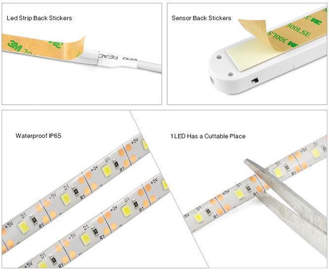 Motion sensor LED strip light