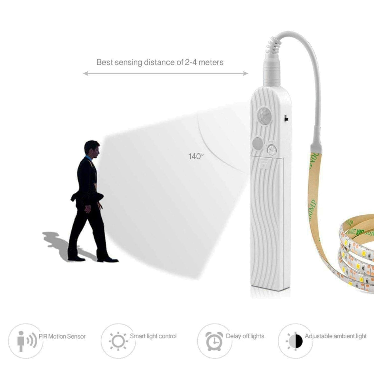 Motion sensor LED strip light