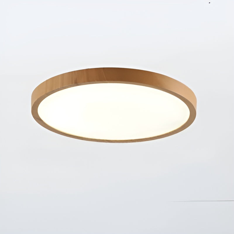 GrainGlow Light - Modern Ultra-Thin Wooden Ceiling Lamp