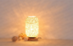 Rattan wood table lamp