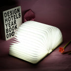 LED Folding 360 Wood Book Night Lamp Desk Lamp USB Rechargeable
