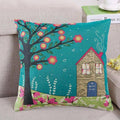 Decorative Tree Printed Home Cute Pillow Cases | Madigas