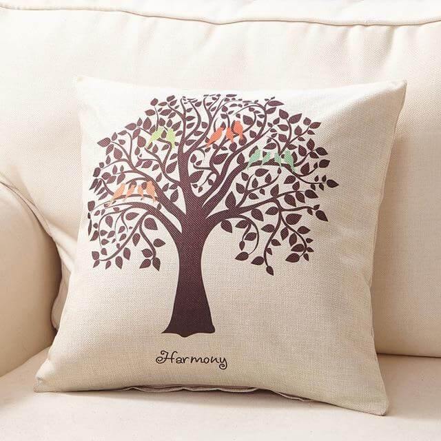 Decorative Tree Printed Home Cute Pillow Cases | Madigas