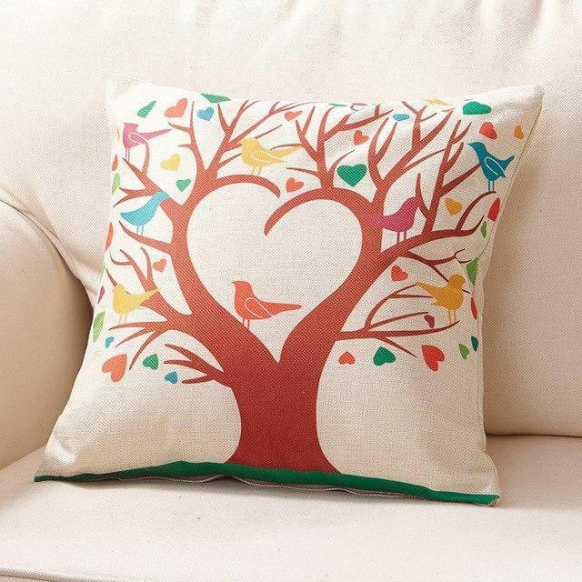 Decorative Tree Printed Home Cute Pillow Cases | Madigas
