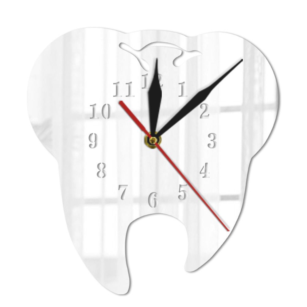 Madigas | GlowDent - Mirror Wall Clock for Dental Hygiene
