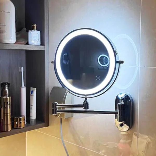 LED Wall-Mounted Bathroom Mirror with Magnification Madigas