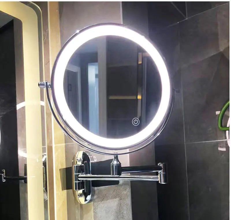 LED Wall-Mounted Bathroom Mirror with Magnification Madigas