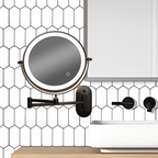 LED Wall-Mounted Bathroom Mirror with Magnification Madigas