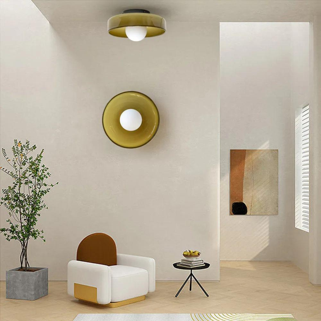Round ceiling light with stylish functionality - LumiSphere