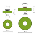 Round ceiling light with stylish functionality - LumiSphere