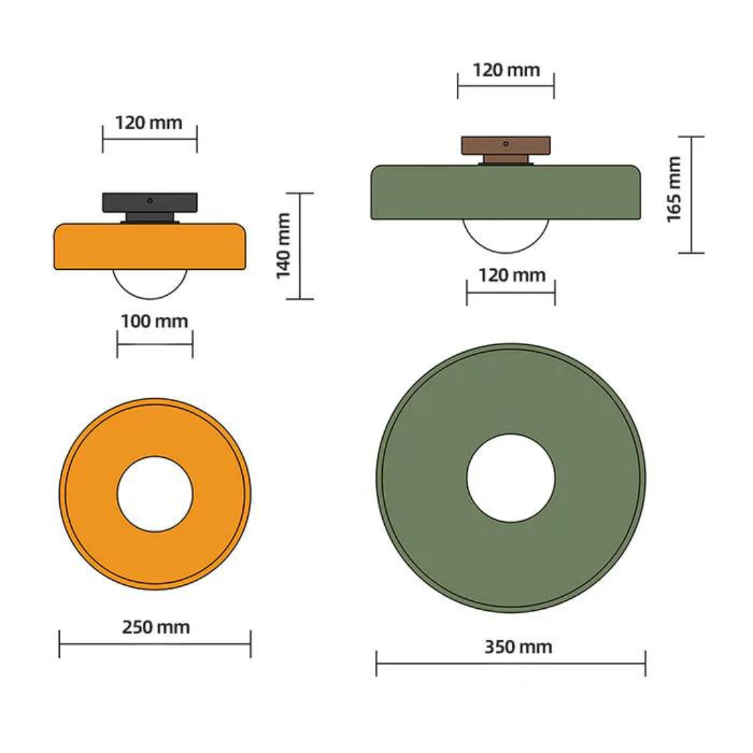 Round ceiling light with stylish functionality - LumiSphere