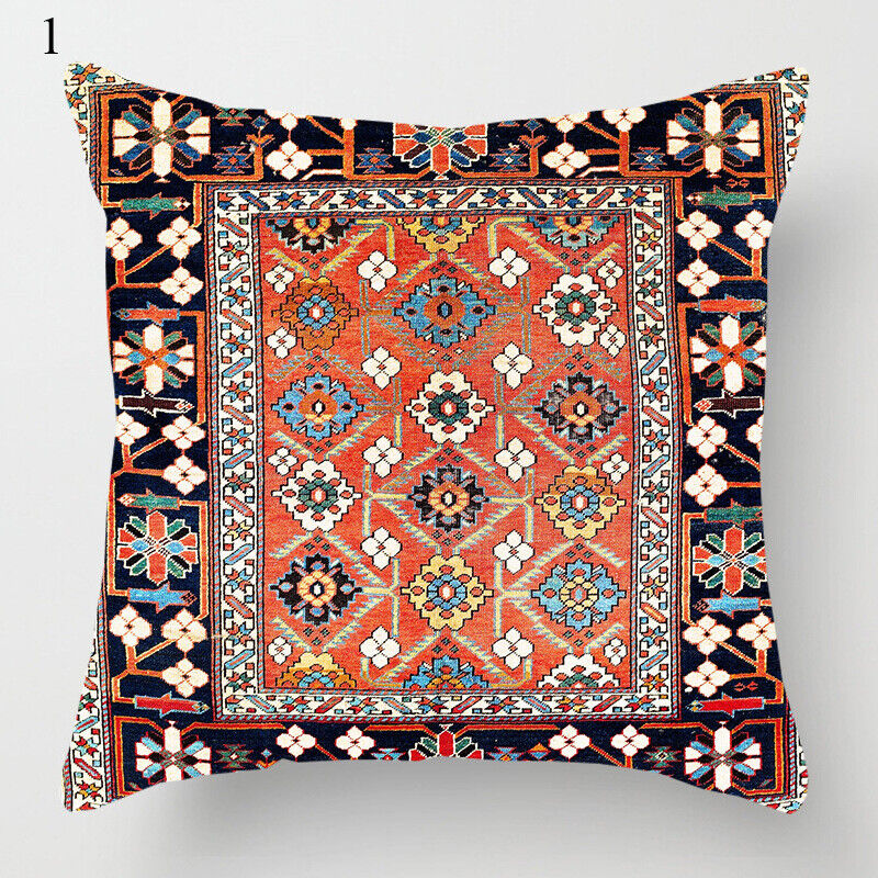 Ethnic Boho Mandala Print Linen Throw Pillow Case Sofa Cushion Cover Home Decor# Madigas