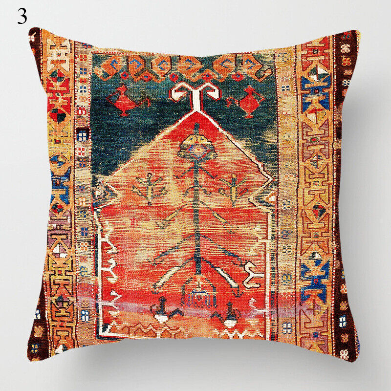 Ethnic Boho Mandala Print Linen Throw Pillow Case Sofa Cushion Cover Home Decor# Madigas