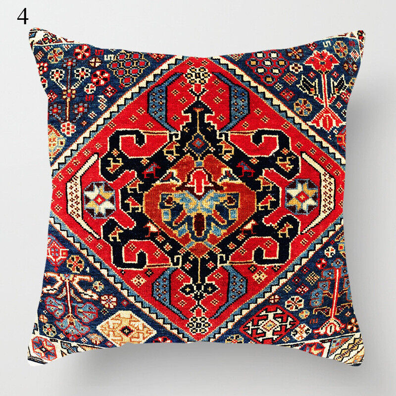 Ethnic Boho Mandala Print Linen Throw Pillow Case Sofa Cushion Cover Home Decor# Madigas