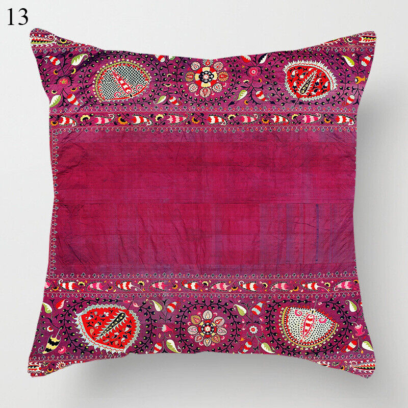 Ethnic Boho Mandala Print Linen Throw Pillow Case Sofa Cushion Cover Home Decor# Madigas