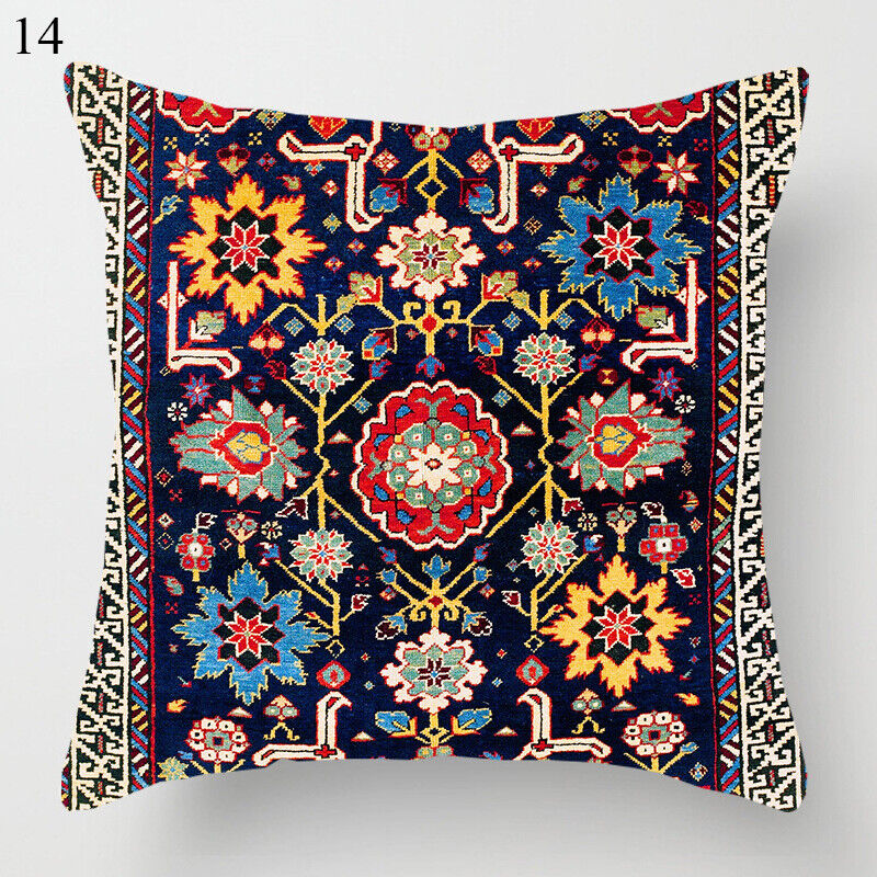 Ethnic Boho Mandala Print Linen Throw Pillow Case Sofa Cushion Cover Home Decor# Madigas