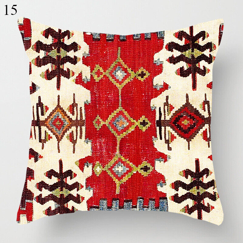 Ethnic Boho Mandala Print Linen Throw Pillow Case Sofa Cushion Cover Home Decor# Madigas