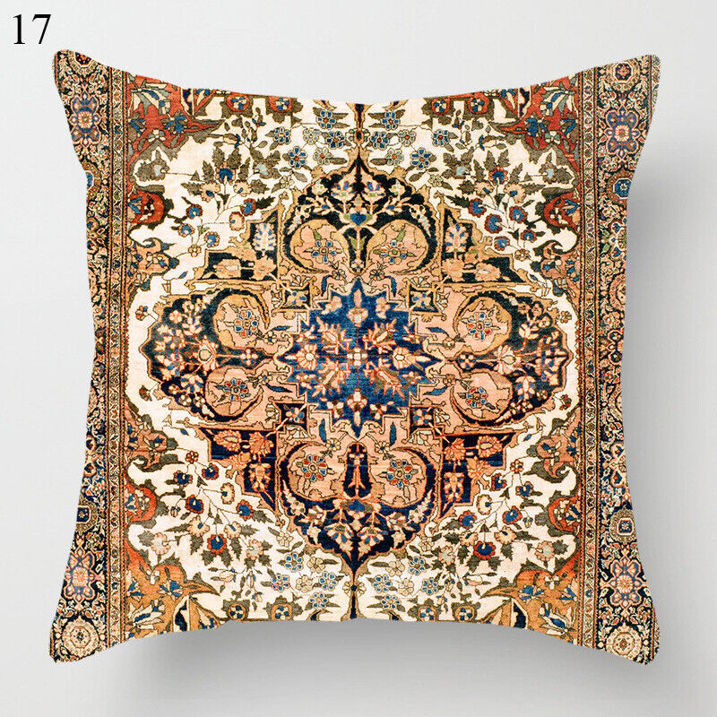 Ethnic Boho Mandala Print Linen Throw Pillow Case Sofa Cushion Cover Home Decor# Madigas