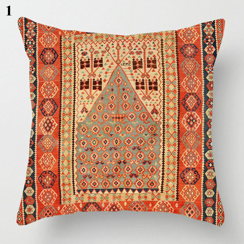 Ethnic Boho Mandala Print Throw Pillow Case Sofa Cushion Cover Home Decor Madigas