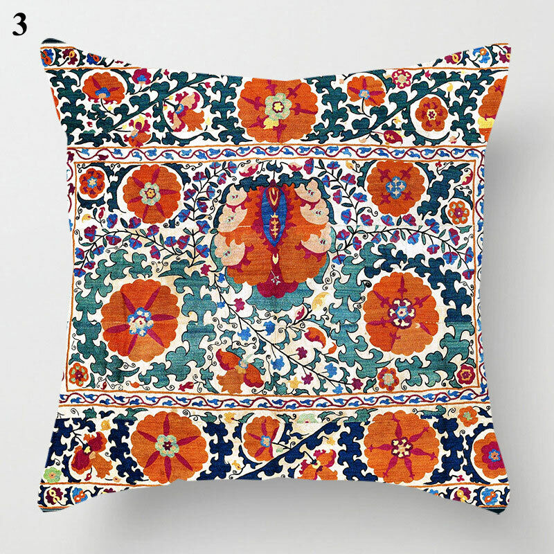 Ethnic Boho Mandala Print Throw Pillow Case Sofa Cushion Cover Home Decor Madigas