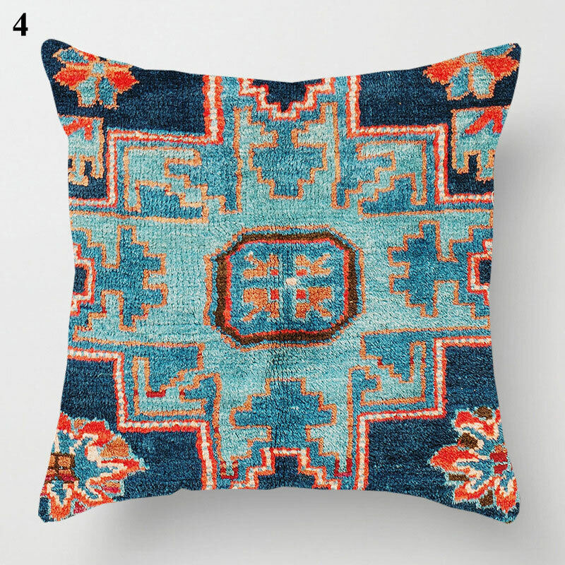 Ethnic Boho Mandala Print Throw Pillow Case Sofa Cushion Cover Home Decor Madigas