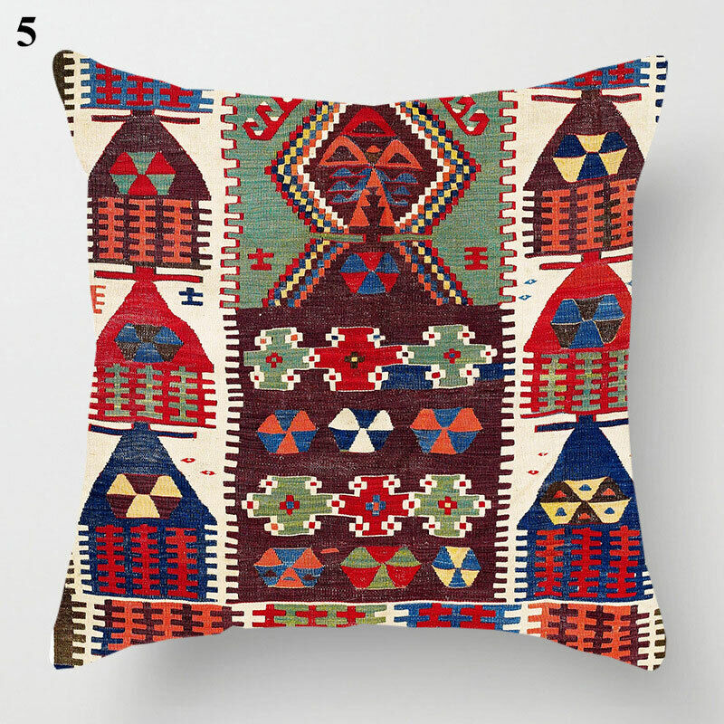 Ethnic Boho Mandala Print Throw Pillow Case Sofa Cushion Cover Home Decor Madigas