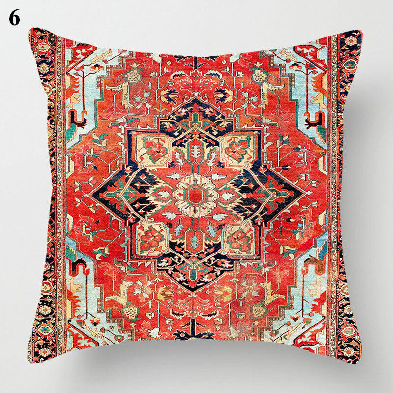 Ethnic Boho Mandala Print Throw Pillow Case Sofa Cushion Cover Home Decor Madigas