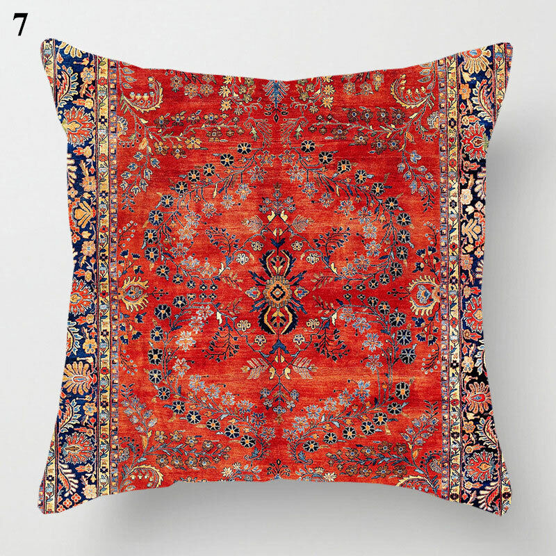 Ethnic Boho Mandala Print Throw Pillow Case Sofa Cushion Cover Home Decor Madigas