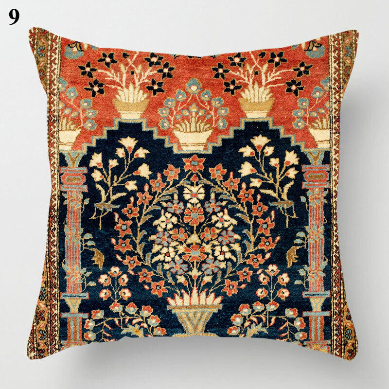 Ethnic Boho Mandala Print Throw Pillow Case Sofa Cushion Cover Home Decor Madigas