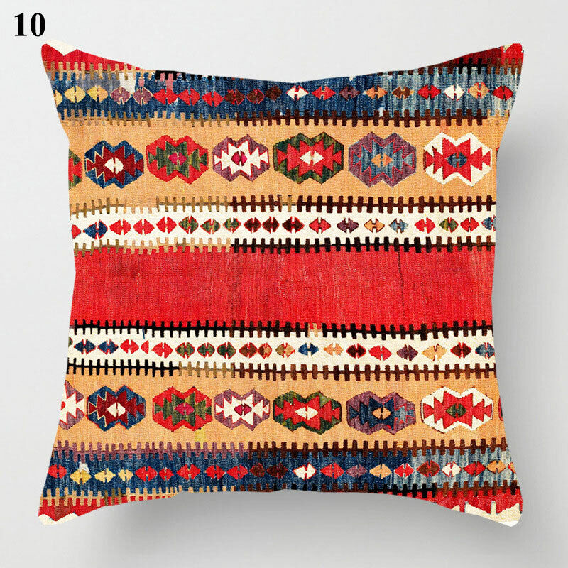Ethnic Boho Mandala Print Throw Pillow Case Sofa Cushion Cover Home Decor Madigas