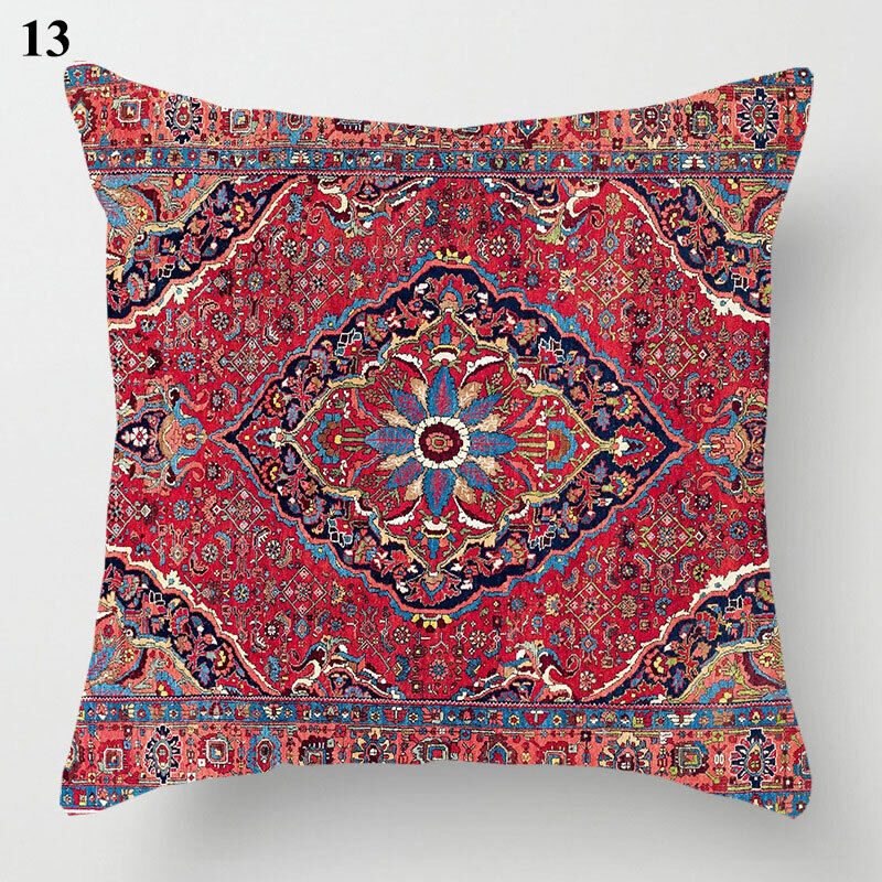 Ethnic Boho Mandala Print Throw Pillow Case Sofa Cushion Cover Home Decor Madigas