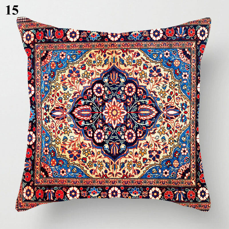 Ethnic Boho Mandala Print Throw Pillow Case Sofa Cushion Cover Home Decor Madigas