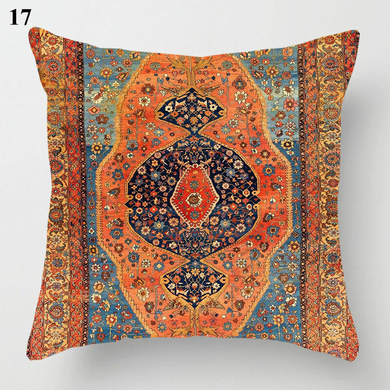 Ethnic Boho Mandala Print Throw Pillow Case Sofa Cushion Cover Home Decor Madigas