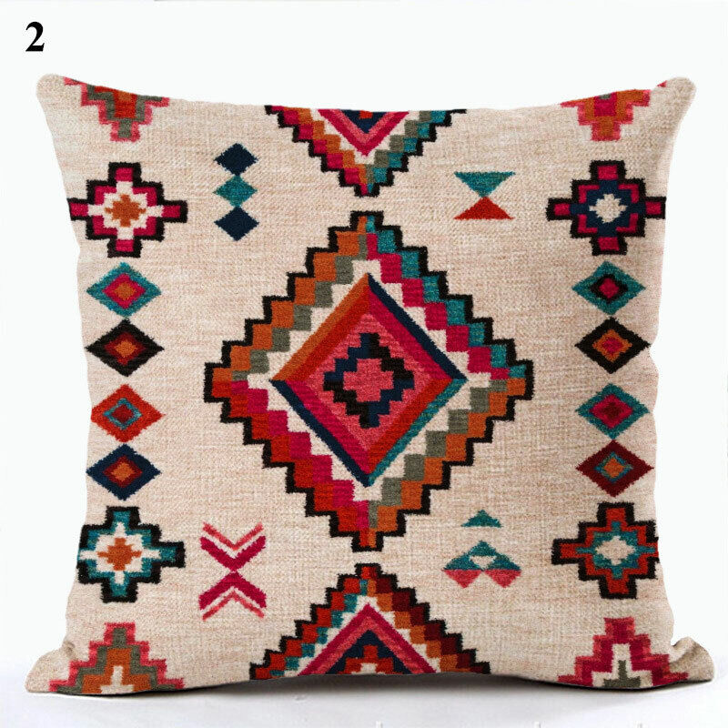 Ethnic Boho Mandala Print Throw Pillow Case Sofa Cushion Cover Home Decor Madigas