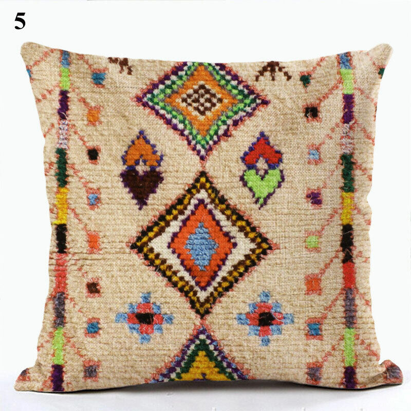 Ethnic Boho Mandala Print Throw Pillow Case Sofa Cushion Cover Home Decor Madigas