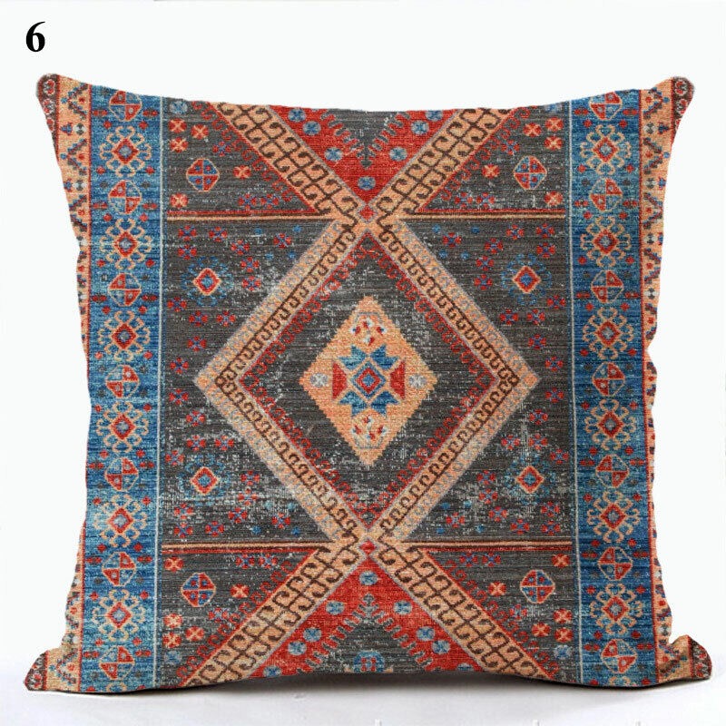 Ethnic Boho Mandala Print Throw Pillow Case Sofa Cushion Cover Home Decor Madigas