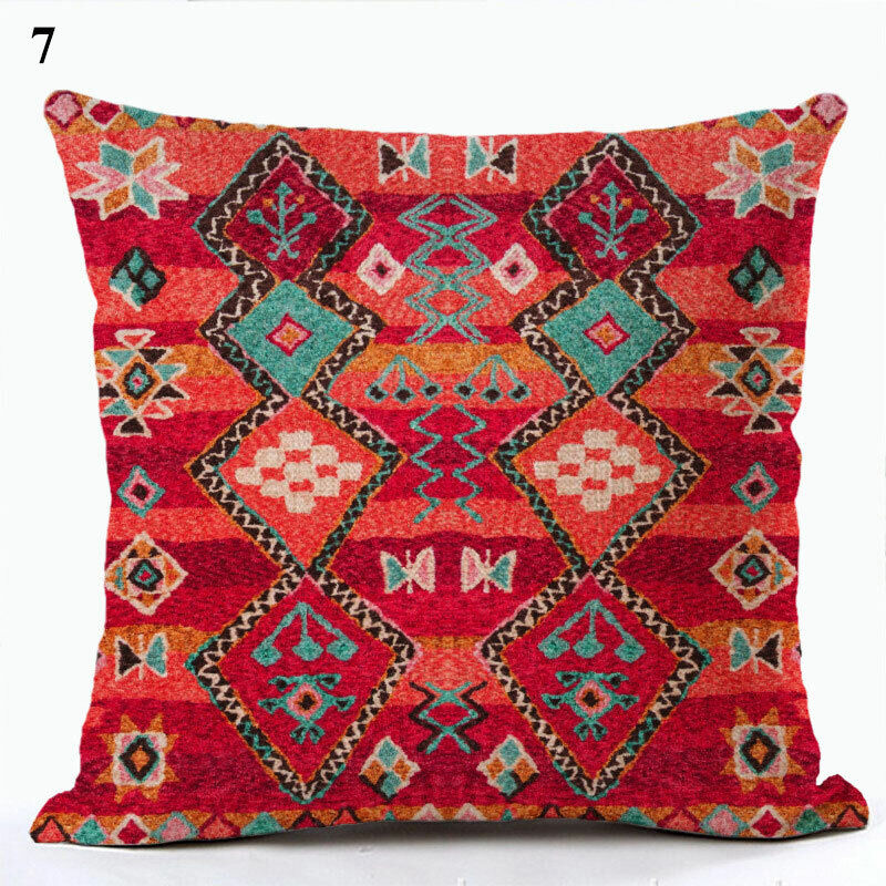 Ethnic Boho Mandala Print Throw Pillow Case Sofa Cushion Cover Home Decor Madigas