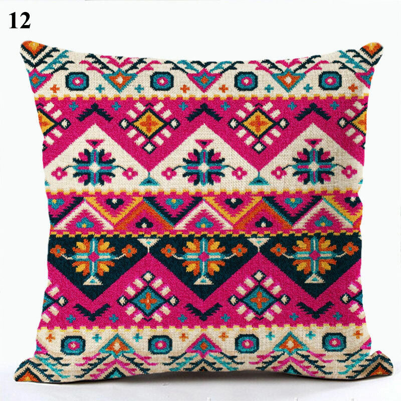 Ethnic Boho Mandala Print Throw Pillow Case Sofa Cushion Cover Home Decor Madigas