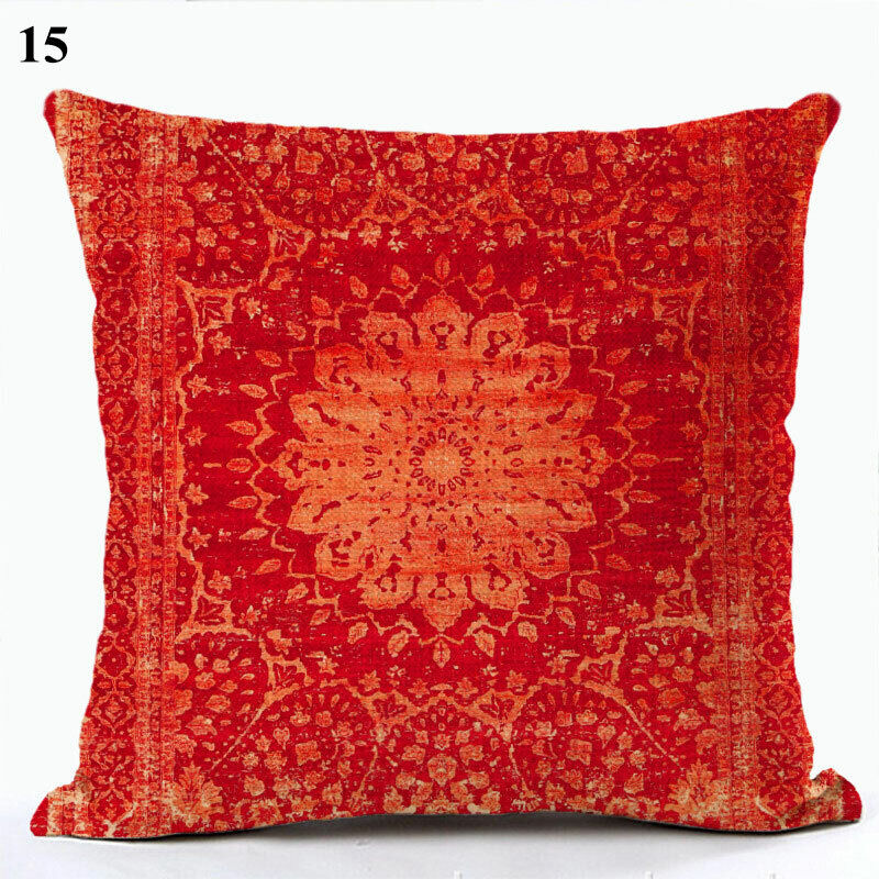 Ethnic Boho Mandala Print Throw Pillow Case Sofa Cushion Cover Home Decor Madigas