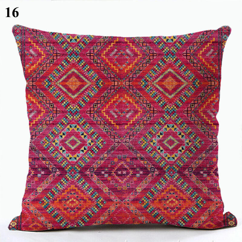 Ethnic Boho Mandala Print Throw Pillow Case Sofa Cushion Cover Home Decor Madigas