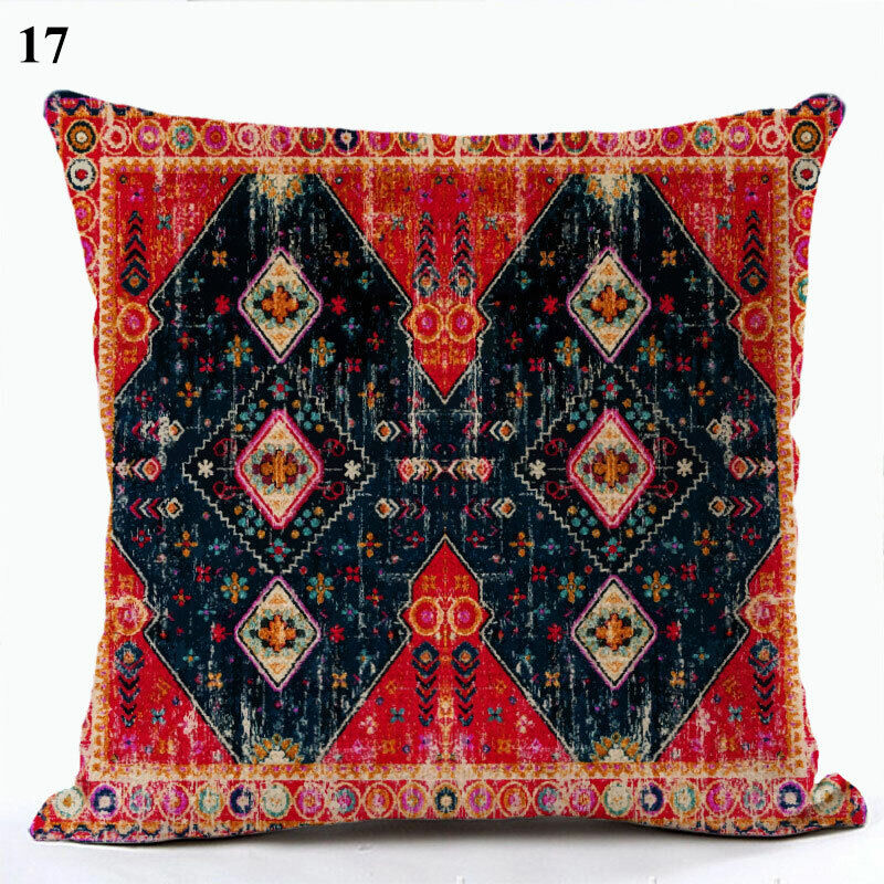 Ethnic Boho Mandala Print Throw Pillow Case Sofa Cushion Cover Home Decor Madigas