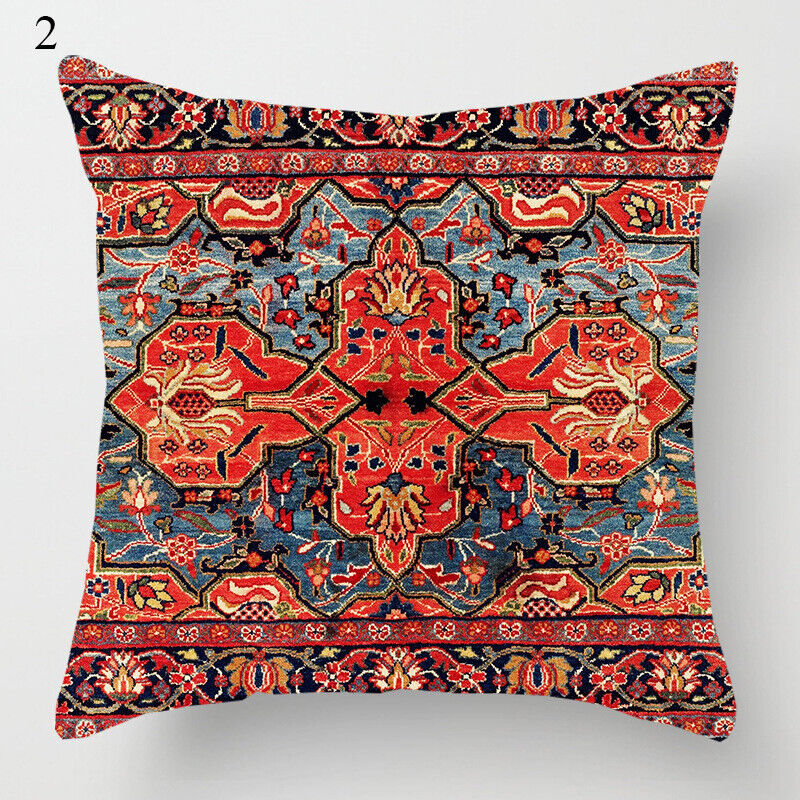 Ethnic Boho Mandala Print Throw Pillow Case Sofa Cushion Cover Home Decor Madigas